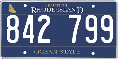 RI license plate 842799