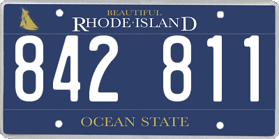 RI license plate 842811