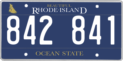 RI license plate 842841