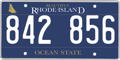 RI license plate 842856