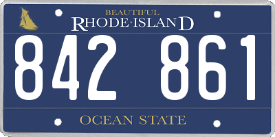 RI license plate 842861