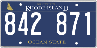 RI license plate 842871