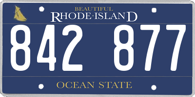 RI license plate 842877