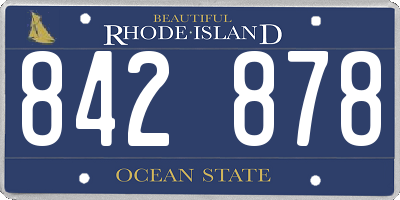 RI license plate 842878