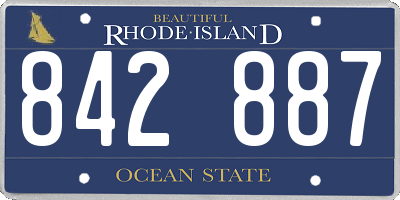 RI license plate 842887