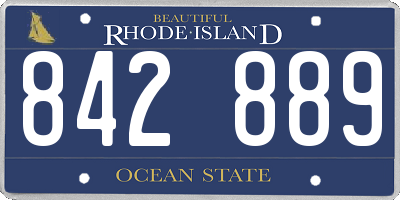RI license plate 842889