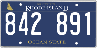 RI license plate 842891