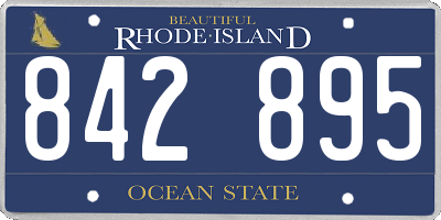 RI license plate 842895