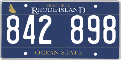 RI license plate 842898