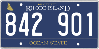 RI license plate 842901