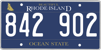 RI license plate 842902