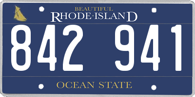 RI license plate 842941