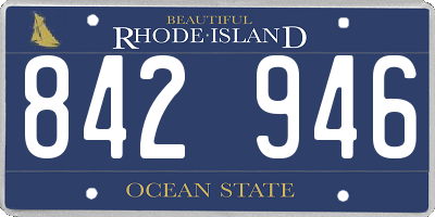 RI license plate 842946