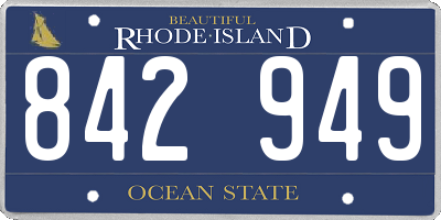 RI license plate 842949