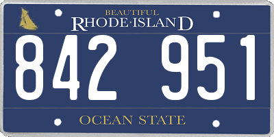 RI license plate 842951