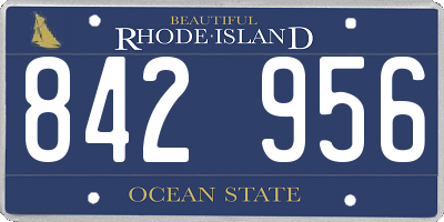 RI license plate 842956