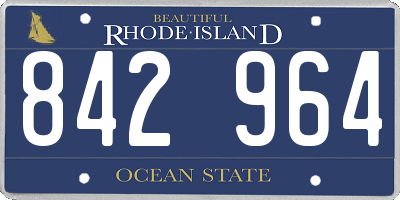 RI license plate 842964
