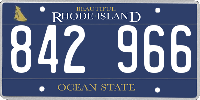 RI license plate 842966