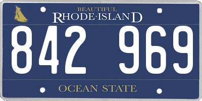RI license plate 842969
