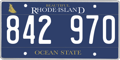 RI license plate 842970