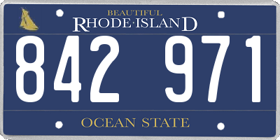 RI license plate 842971