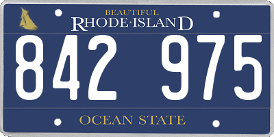 RI license plate 842975