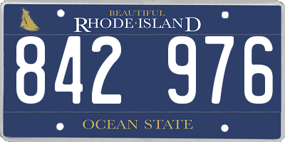 RI license plate 842976