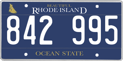 RI license plate 842995