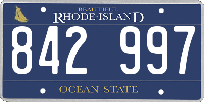 RI license plate 842997