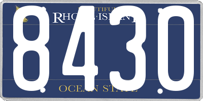 RI license plate 8430
