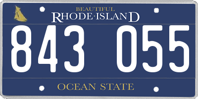 RI license plate 843055