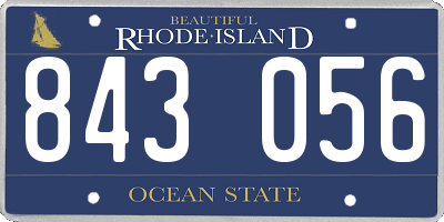 RI license plate 843056
