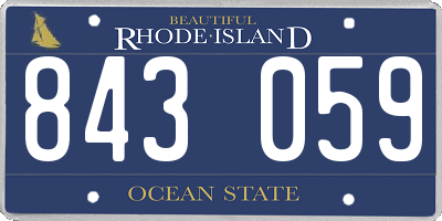 RI license plate 843059
