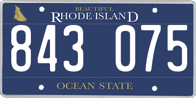 RI license plate 843075
