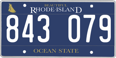 RI license plate 843079