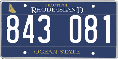 RI license plate 843081
