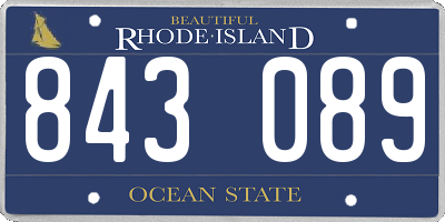 RI license plate 843089