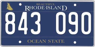 RI license plate 843090