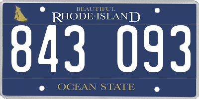 RI license plate 843093