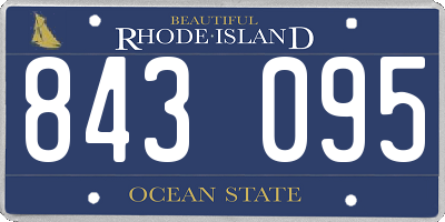 RI license plate 843095