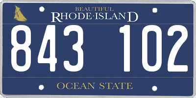 RI license plate 843102