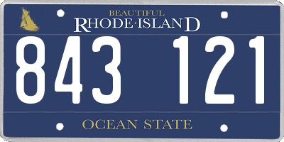 RI license plate 843121
