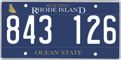 RI license plate 843126
