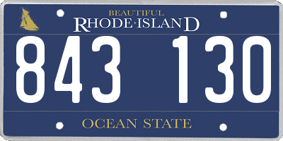 RI license plate 843130