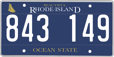 RI license plate 843149