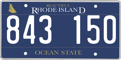 RI license plate 843150