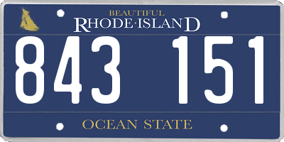 RI license plate 843151