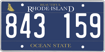 RI license plate 843159