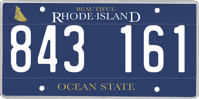 RI license plate 843161