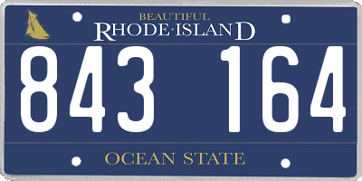 RI license plate 843164